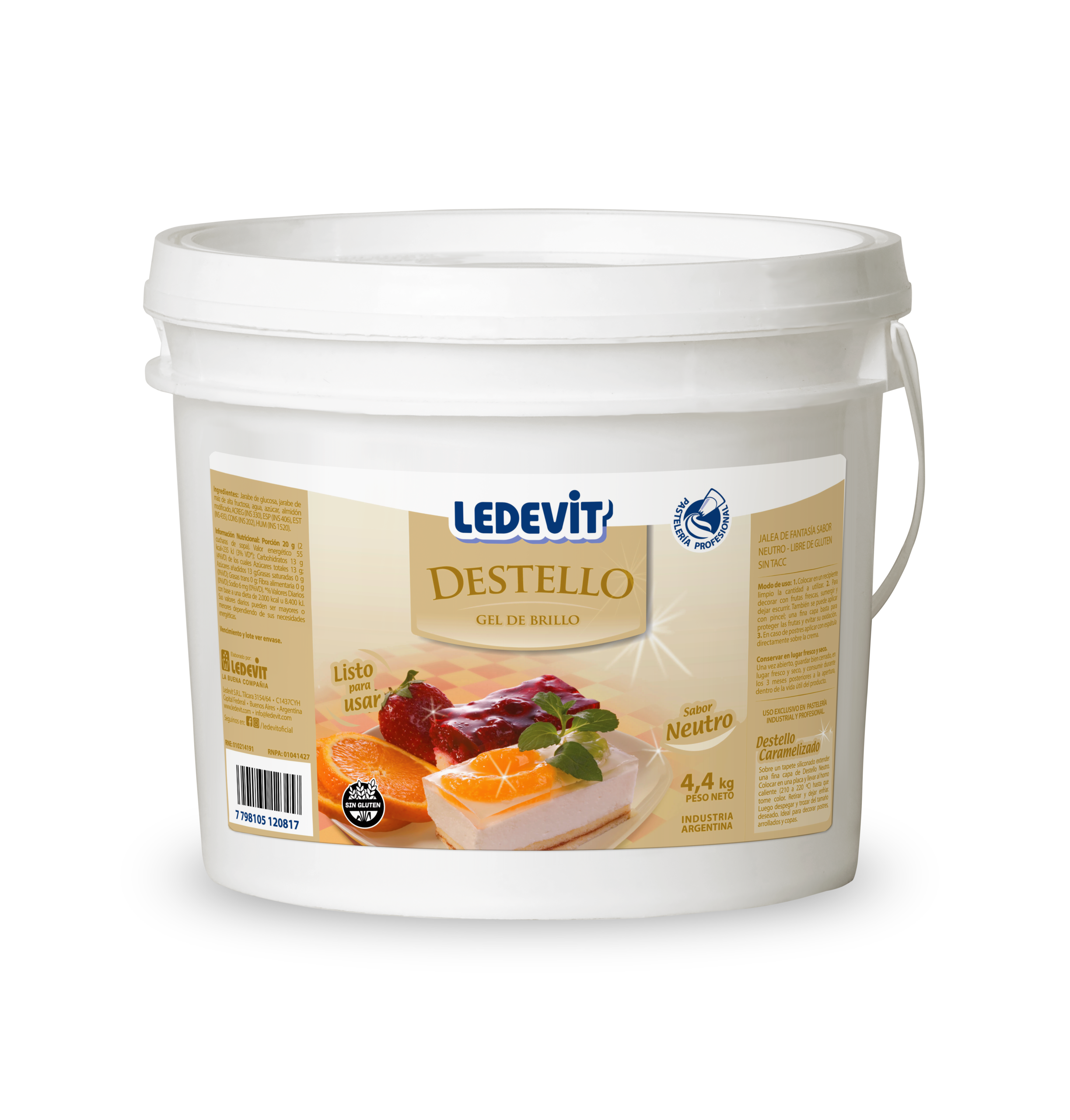GEL DE BRILLO DESTELLO NEUTRO X 4.4K.