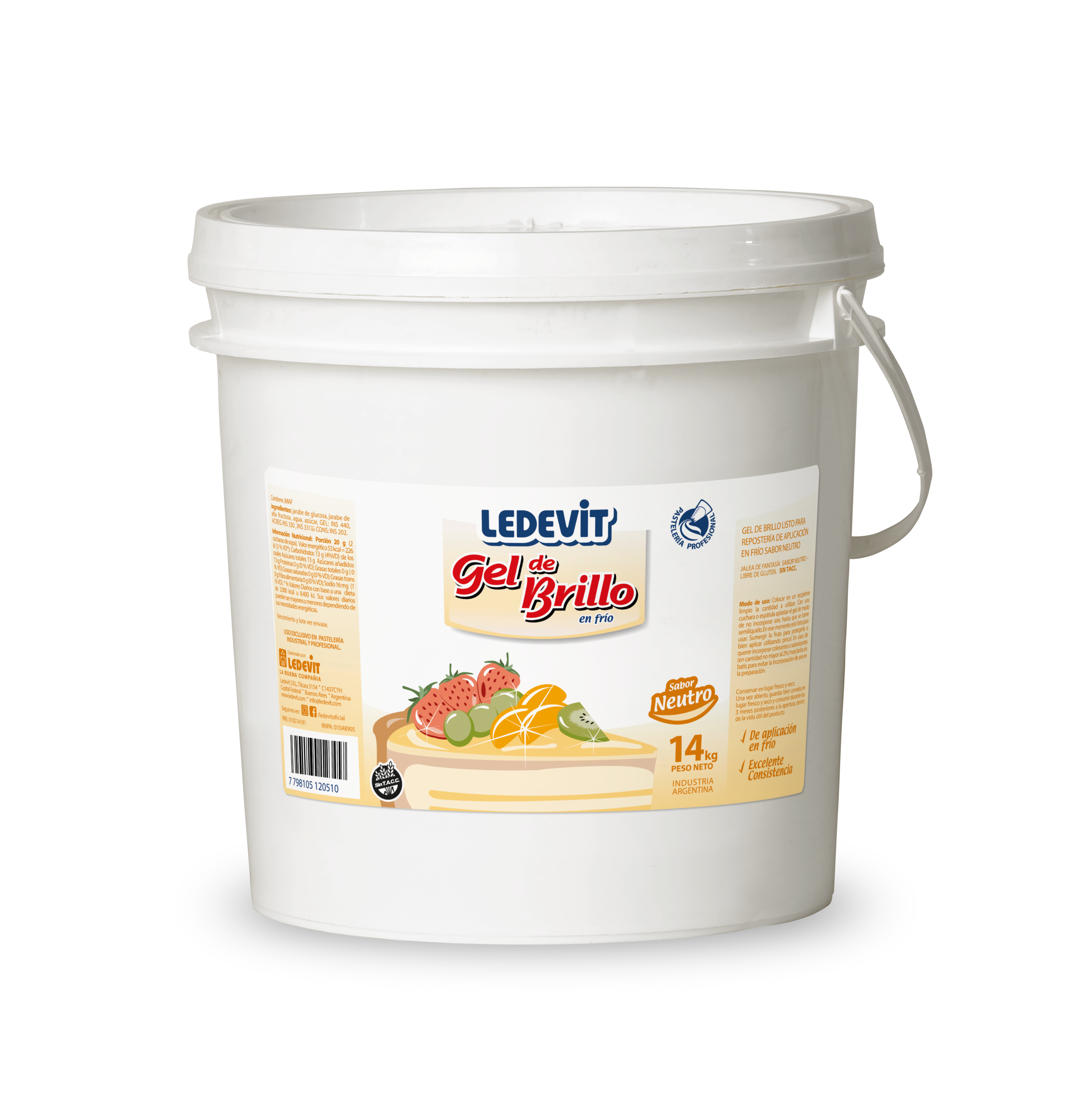 GEL DE BRILLO NEUTRO X 14 KG LEDEVIT